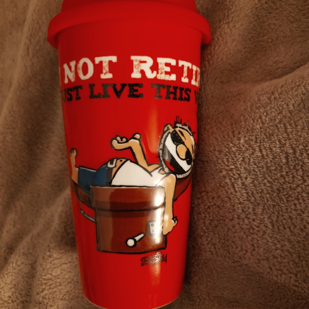 Jack Squat Red Travel Mug